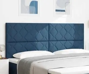 vidaXL Tăblie Albastră cu Design în Formă de Blocuri de Diamant, 200 cm.