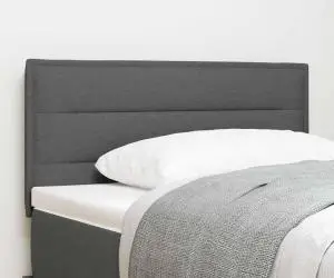 vidaXL Cap de pat LED Design Linii Gri Închis 80 cm Țesătură
