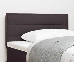 vidaXL Tăblie cu LED Design Linii Maro Închis 80 cm Țesătură