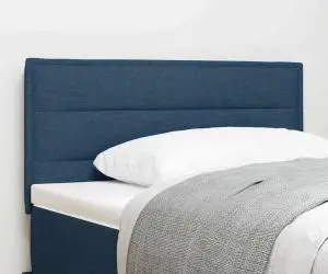 vidaXL Headboard LED Design Linii Albastru 90 cm Țesătură