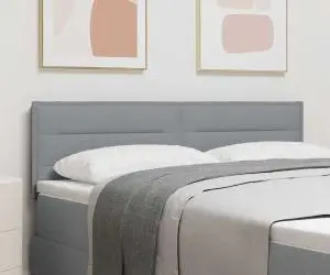 vidaXL Tablă de Pat Design Linii Gri Deschis 80 cm din Țesătură