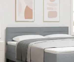vidaXL Tăbliță LED Design Linii Gri Deschis 90 cm Țesătură