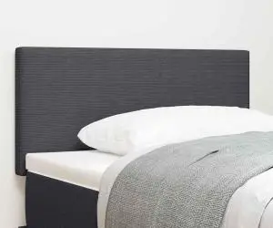 vidaXL Tăblie de pat cu LED, model simplu, gri închis, 80 cm, raiat