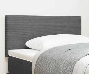 vidaXL Tăblie de pat cu LED, model simplu, gri deschis, 100 cm, raiat