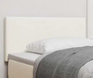 vidaXL Tăblie de pat cu LED, model simplu, crem, 100 cm, raiat