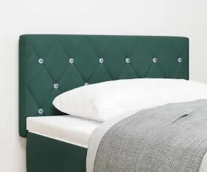 vidaXL Șifonier LED cu buton din cristal, tapițat verde închis, 80 cm, din catifea