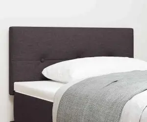 vidaXL Cadru de pat LED , cu nasturi capitonați, maron închis, 80 cm țesătură