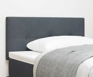 vidaXL Tăblie LED Cu Butoane Tapițată Gri Întunecat 80 cm Catifea