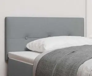 vidaXL Cap de pat LED tapițat , gri deschis, 100 cm, țesătură
