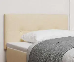vidaXL Tablia de pat LED tapițată crem, 100 cm