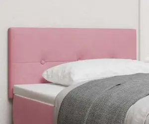 vidaXL Tăblie LED cu butoane tapițată Roz 100 cm Catifea