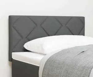 Cap de Pat LED vidaXL cu design de blocuri de diamant gri închis 80 cm țesătură
