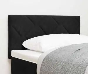 vidaXL Cap de Pat LED design blocuri de diamant negru 80 cm
