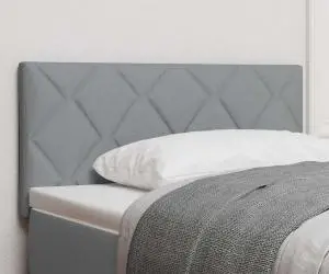 Cap de Pat LED vidaXL Design Blocuri de diamant Gri deschis 90 cm Țesătură