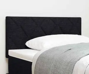 Cap de pat LED vidaXL cu design de blocuri diamantate Negru 90 cm Țesătură