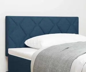 vidaXL Spătar LED cu Design în Blocuri de Diamante în Albastru, 90 cm, Țesătură