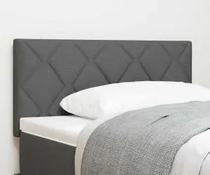 Tăblie LED vidaXL Design blocuri în formă de diamant gri închis 100 cm țesătură