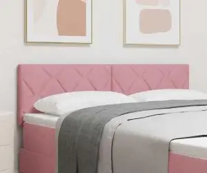 vidaXL Tăblie LED în blocuri diamantate roz 144 cm
