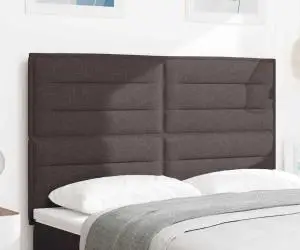 vidaXL Capitonnaj LED Design Linii Maro închis 72 cm Țesătură