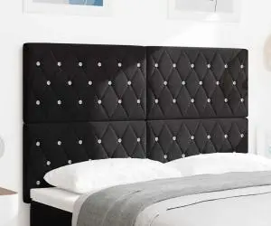 vidaXL Spătar LED negru, 80 cm, velvet