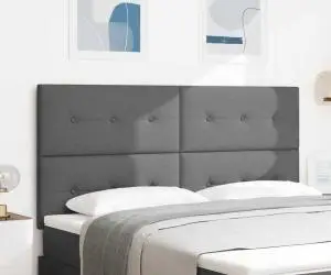vidaXL Cap pentru pat LED Gri închis de 90 cm, din țesătură