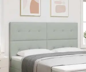 vidaXL Lumină de Cap pentru Pat Gri 90 cm Catifea