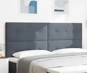 vidaXL Tăblie LED Gri Închis 100 cm Catifea