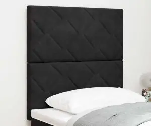 vidaXL Tăblie LED, design negru din catifea, 80 cm