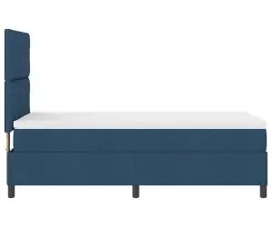 vidaXL Pat cu arcuri cu saltea Albastru 100x200 cm Țesătură