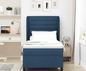 vidaXL Pat cu saltea cu arcuri, 100x200 cm, din material