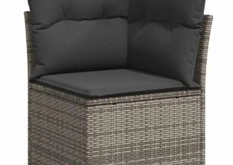 Set canapea 6 piese gri ratan poli - 5/5