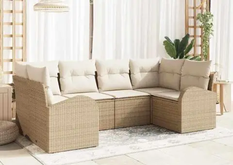 Set de canapele cu 6 piese și perne Bej Ratan Poli - 1/5