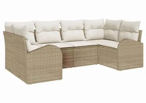 Set de canapele cu 6 piese și perne Bej Ratan Poli - 2/5