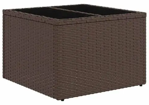 Set canapele pentru grădină cu perne maro din poliratan - 5/5