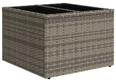 Set canapea 7 piese cu perne gri din poly ratan - 5/5