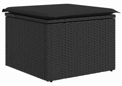 Set de Canapea de Grădină cu Perne Negre din Rattan Poli - 5/5