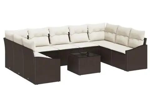 Set canapele grădină cu perne gri din ratan poli - 2/5