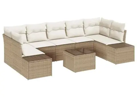 Set canapele grădină cu perne Bej Ratan Poli - 2/5