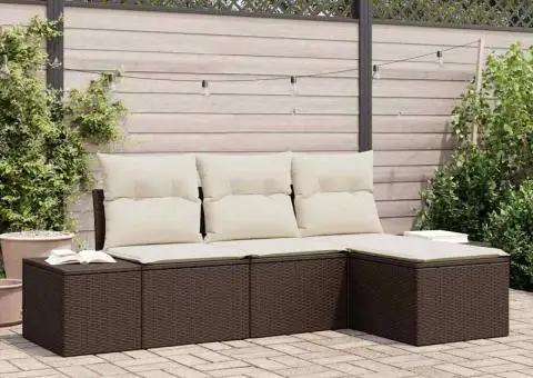 Set de canapea de grădină cu perne Maro Ratan Poli - 1/5