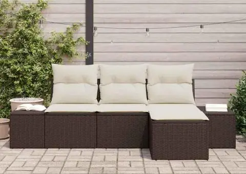 Set de canapea de grădină cu perne Maro Ratan Poli - 3/5