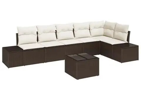 Set Canapea Grădină cu Perne Gri din Ratan Polimer - 2/5