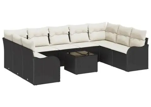 Set de Canapea Modulară cu 9 Piese cu Pernuțe Ratan Culoare Brown - 2/5