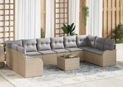 Set de canapé de grădină 11 piese cu perne - 1/5