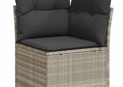 Set de canapea de grădină cu perne gri deschis - 5/5