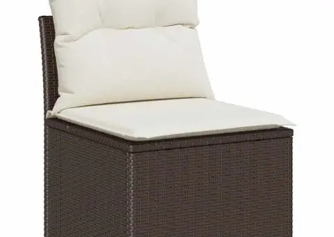 Set de Sofa pentru Grădină cu Perne Maro din Ratan Poli - 5/5