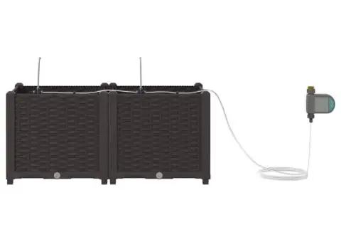 Ghivece de Grădină 1 buc Maro 80 x 40 x 37.5 cm Plastic - 5/5