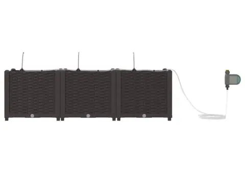 Ghivece de Grădină 1 buc Maro 120 x 40 x 37.5 cm Plastic - 5/5