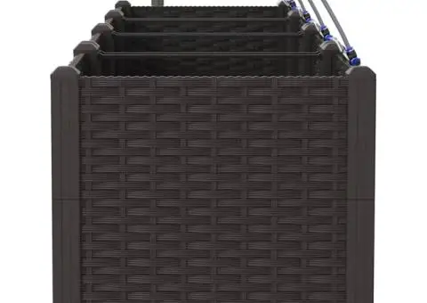 Ghivece de Grădină 1 buc Maro 160 x 40 x 37.5 cm Plastic - 5/5