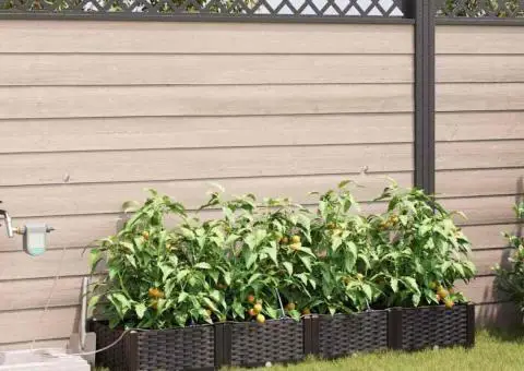 Ghivece de Grădină 1 buc Maro 160 x 40 x 22 cm Plastic - 1/5