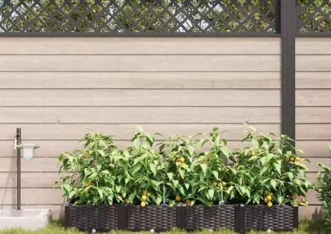 Ghivece de Grădină 1 buc Maro 160 x 40 x 22 cm Plastic - 3/5